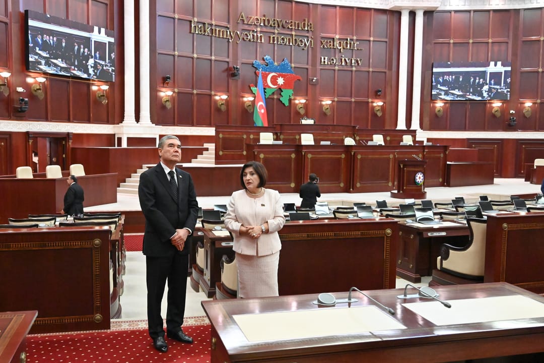 Гурбангулы Бердымухамедов провел встречу с председателем парламента Азербайджана