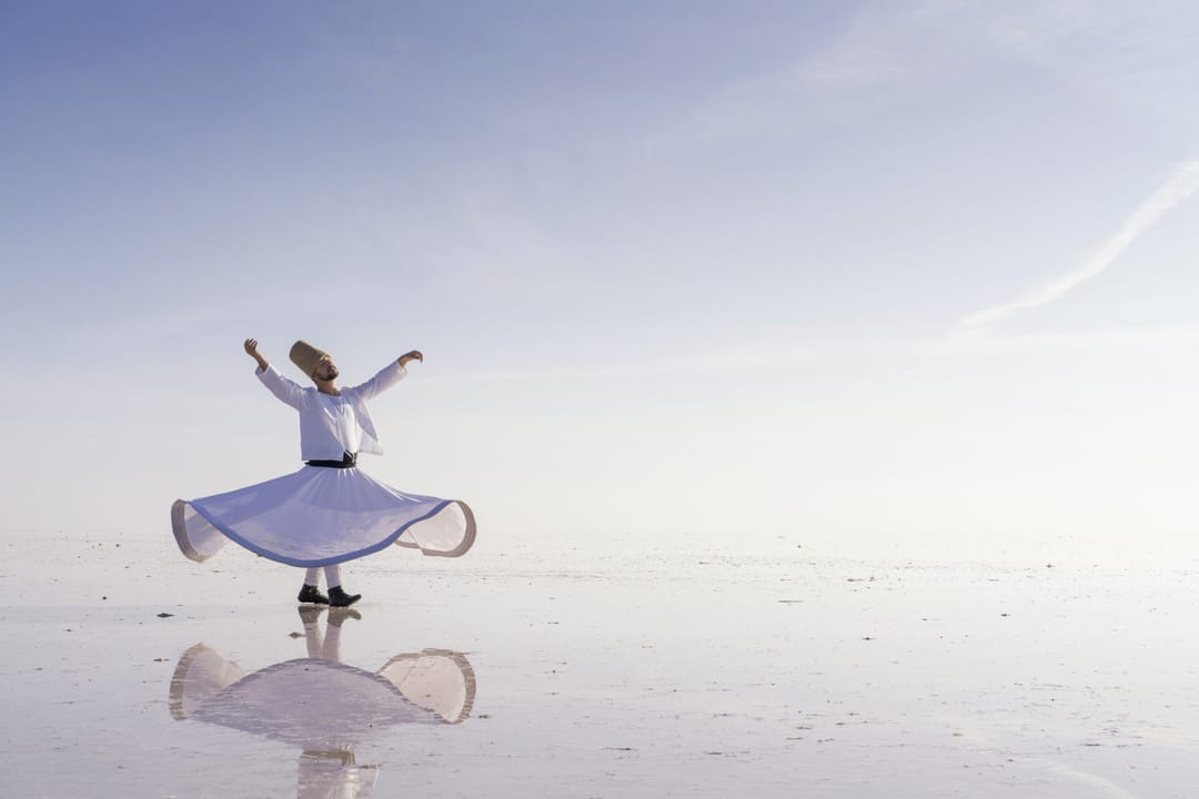 Whirling Dervishes performed on a Frozen Lake in Turkey