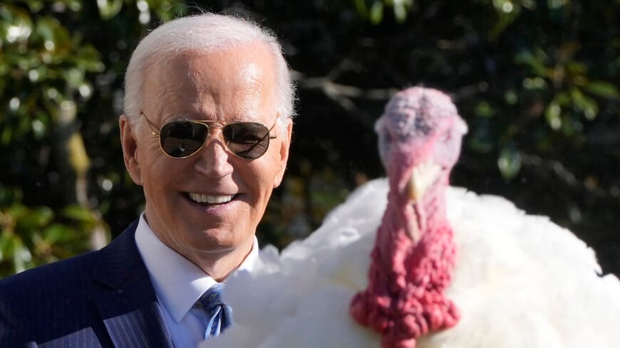 Joe Biden Pardons Two Turkeys Ahead of Thanksgiving