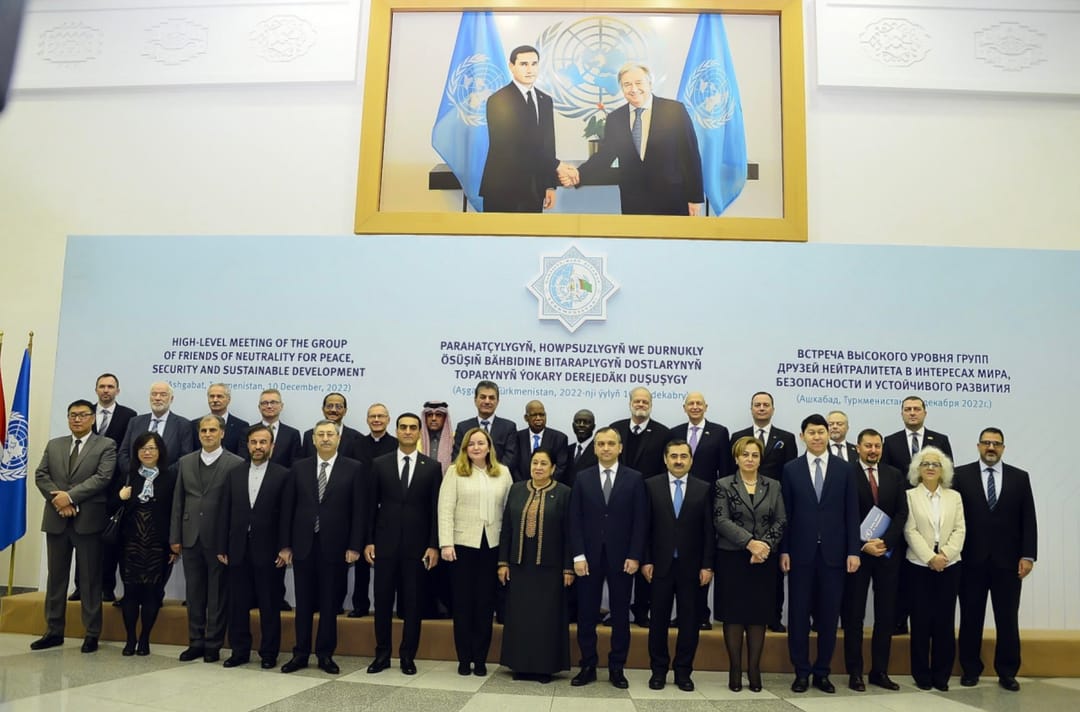 Bitaraplygyň dostlary toparynyň ilkinji ministrler mejlisiniň Jarnamasy BMG-niň Baş Assambleýasynyň 77-nji sessiýasynyň resminamasy hökmünde kabul edildi