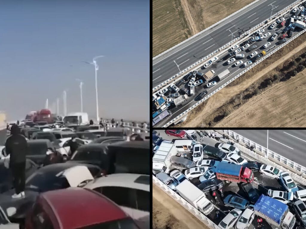 Hytaýda 200 ulag çaknyşdy