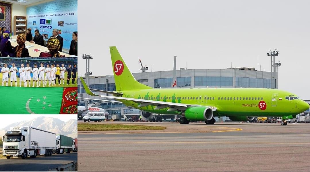 S7 Airlines will start flying to Turkmenbashi, Iran has increased exports to Turkmenistan by 40%, the UNESCO “Culture of Peace” club has opened at the IIR of the Ministry of Foreign Affairs of Turkmenistan