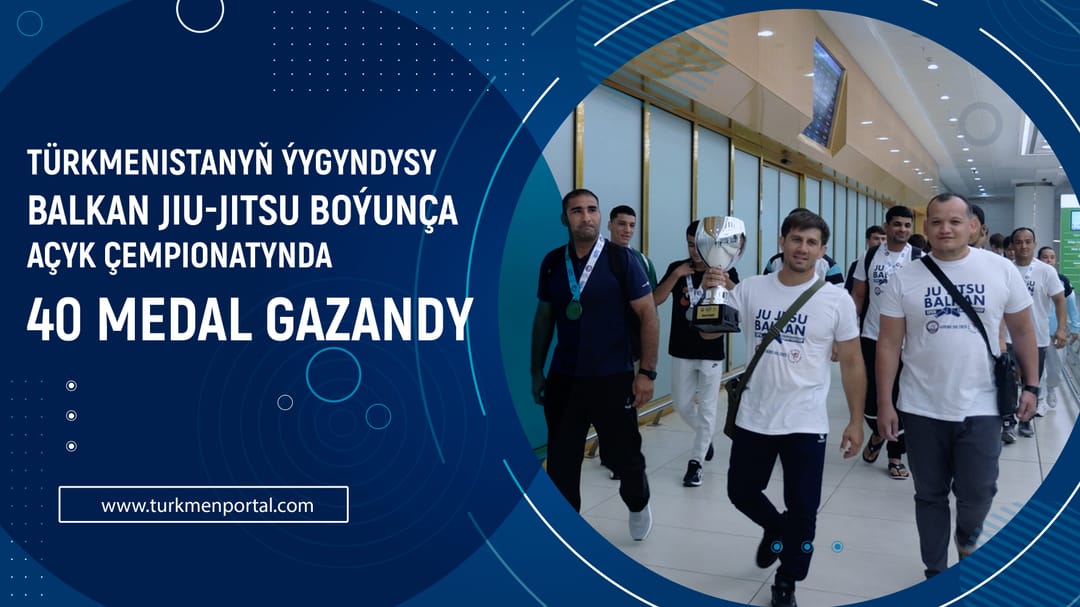 Türkmenistanyň ýygyndysy Balkan jiu-jitsu boýunça açyk çempionatynda 40 medal gazandy