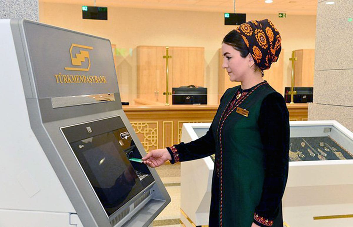  The regions of Turkmenistan with the largest number of ATMs are named