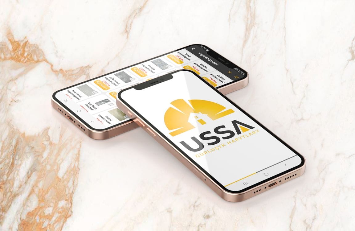 В приложении Ussa TM представлен широкий выбор керамогранита для использования в интерьере