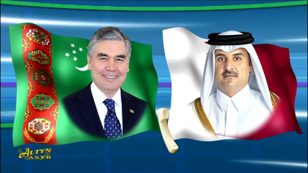 The President of Turkmenistan and the Emir of Qatar had a telephone conversation