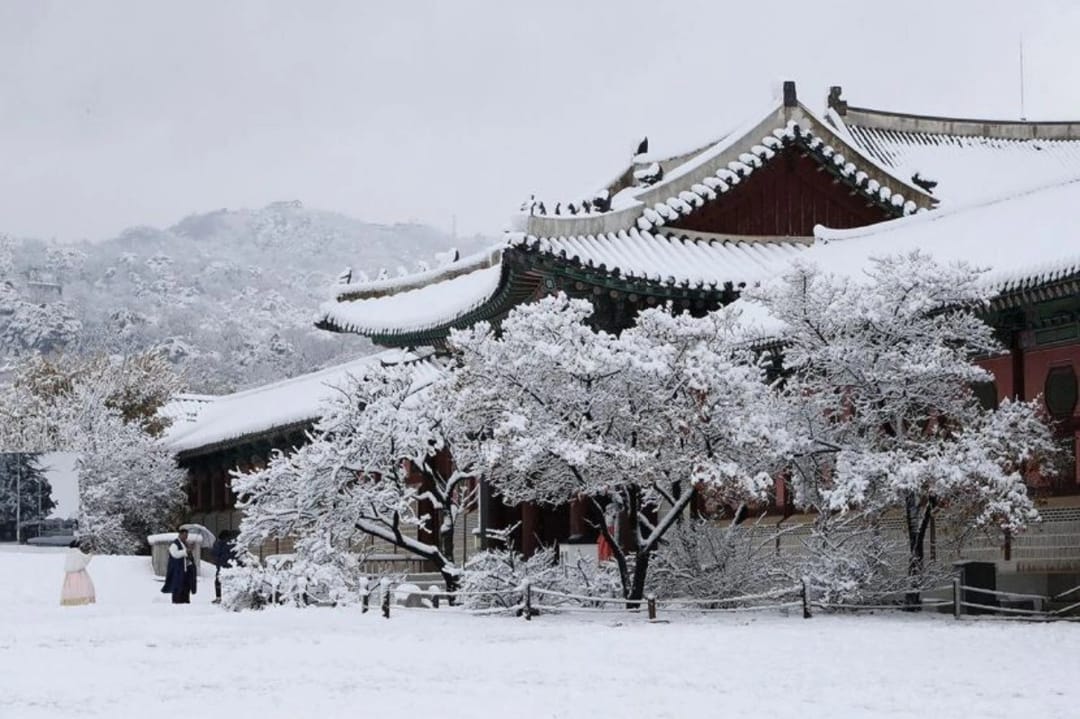 Seul’de 81 yıl sonra ilk kez nisan ayında kar yağdı