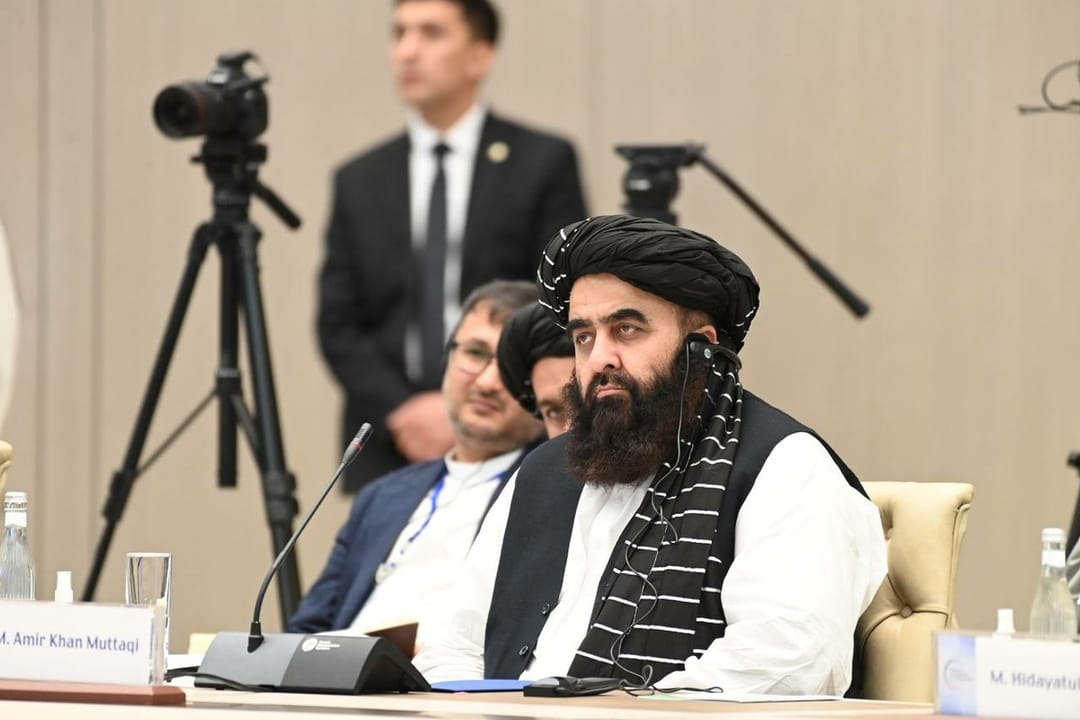 An Afghan delegation led by Foreign Minister Muttaki arrived in Ashgabat