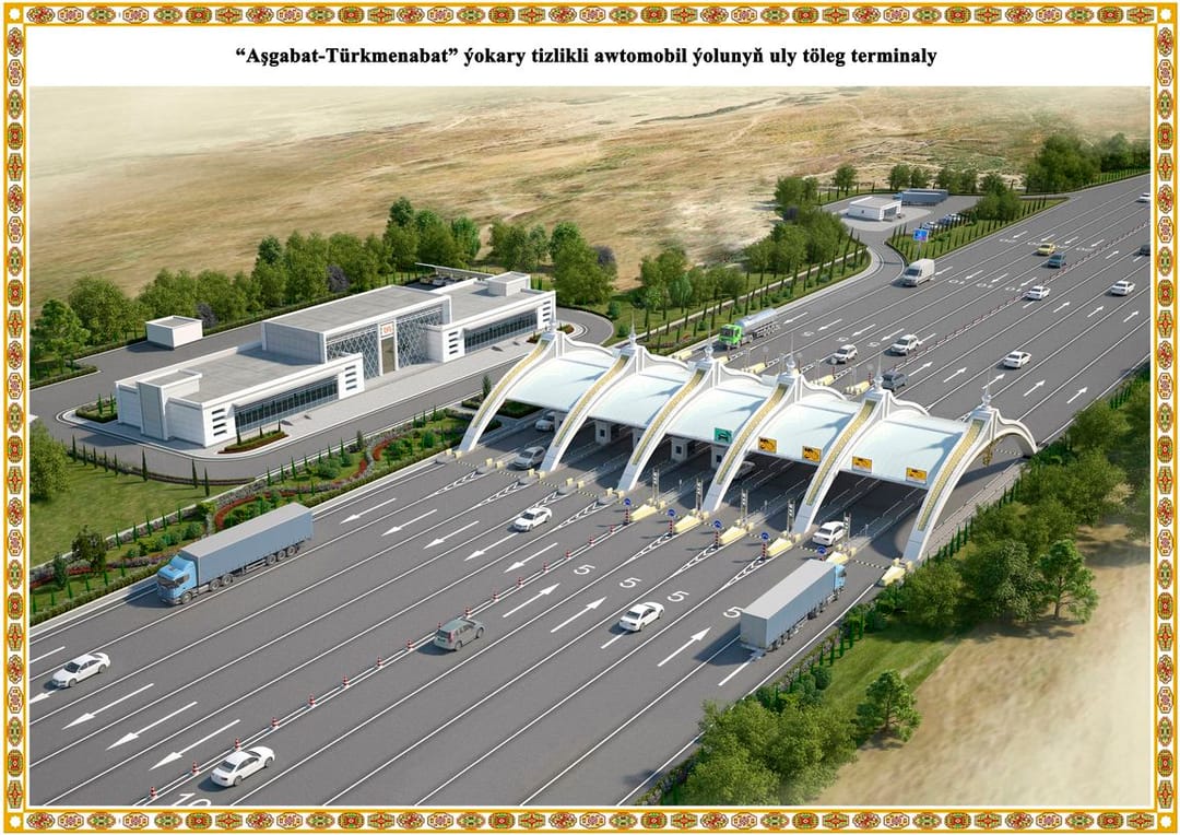 На участках строительства автобана Ашхабад-Туркменабат отмечается заметный прогресс 