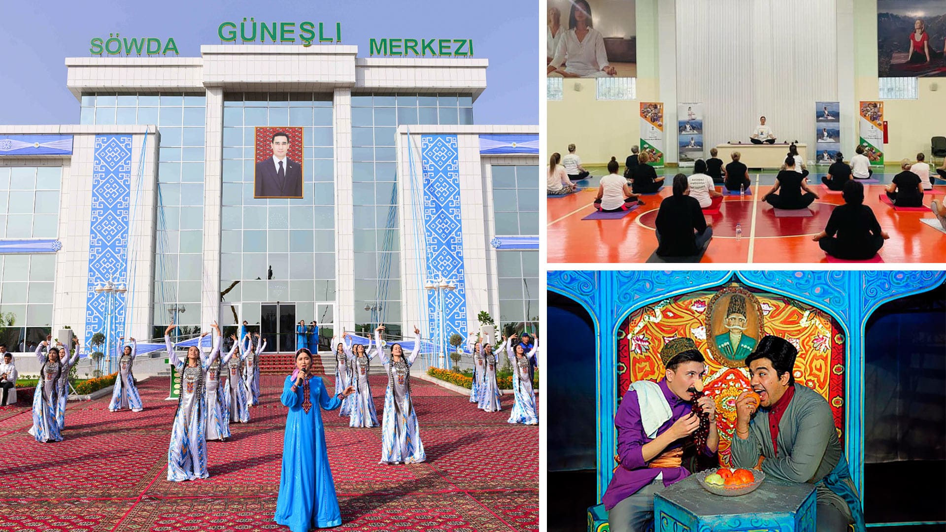 The construction of the shopping center Güneşli was completed, a yoga master class was held in Ashgabat, theaters of the Turkmen capital invite to performances
