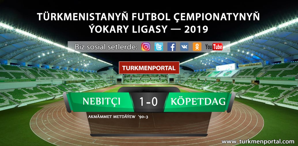 TÝL - 2019: "Nebitçi" iň soňky minutlardaky gol bilen "Köpetdagdan" üstün çykdy