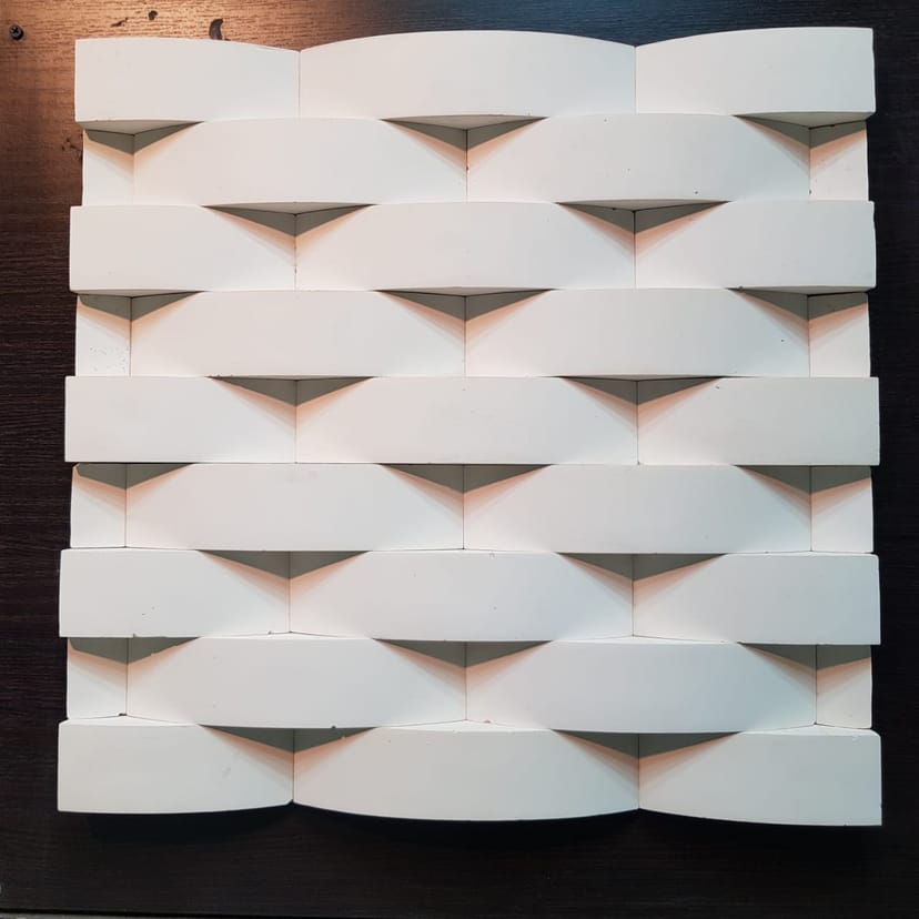 КИРПИЧ ИЗ ГИПСА "ВОЛНА" ИЛИ "ЛУННЫЙ КАМЕНЬ"