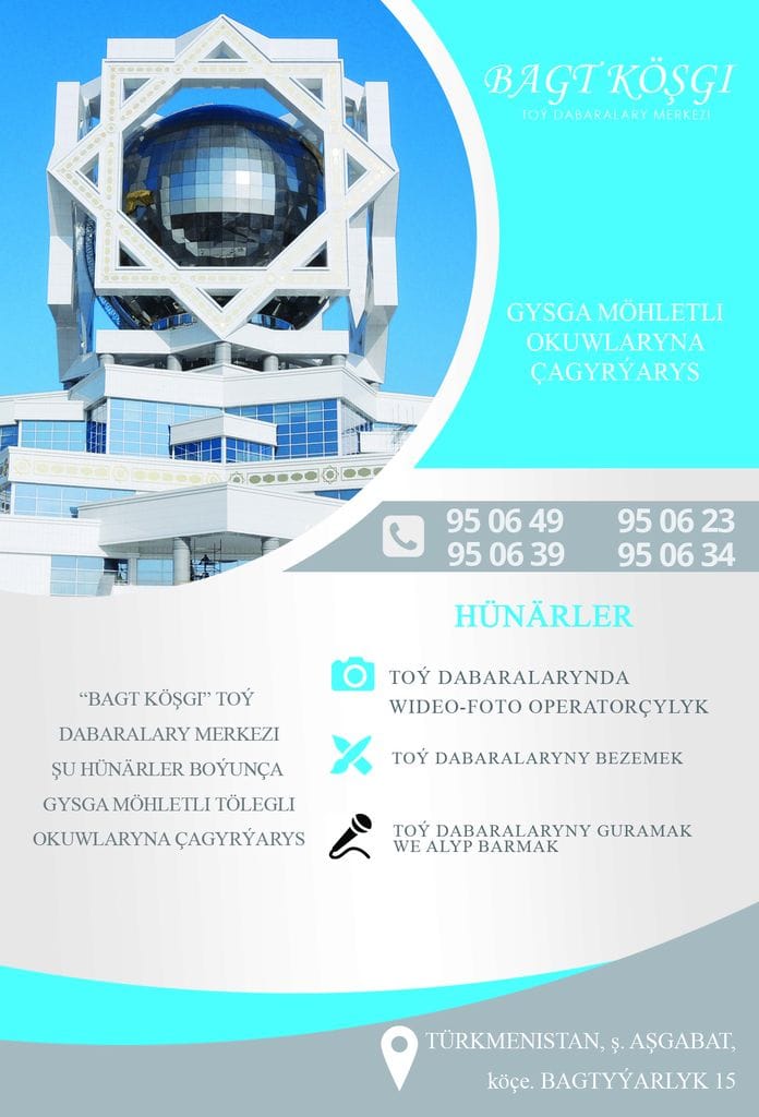 "Bagt Köşgi" Gysga möhletli tölegli okuwlary