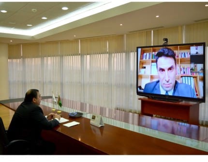 Прошла онлайн встреча с Главой Представительства ЕБРР в Ашхабаде