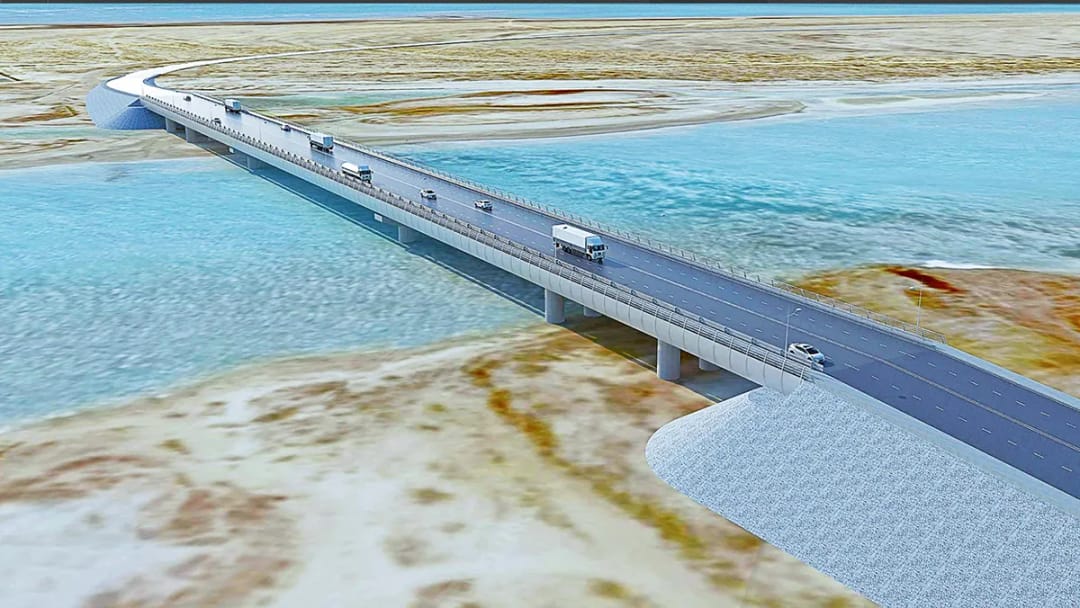 В Туркменистане открыт автомобильный мост через залив Гарабогаз длиной 354 метра