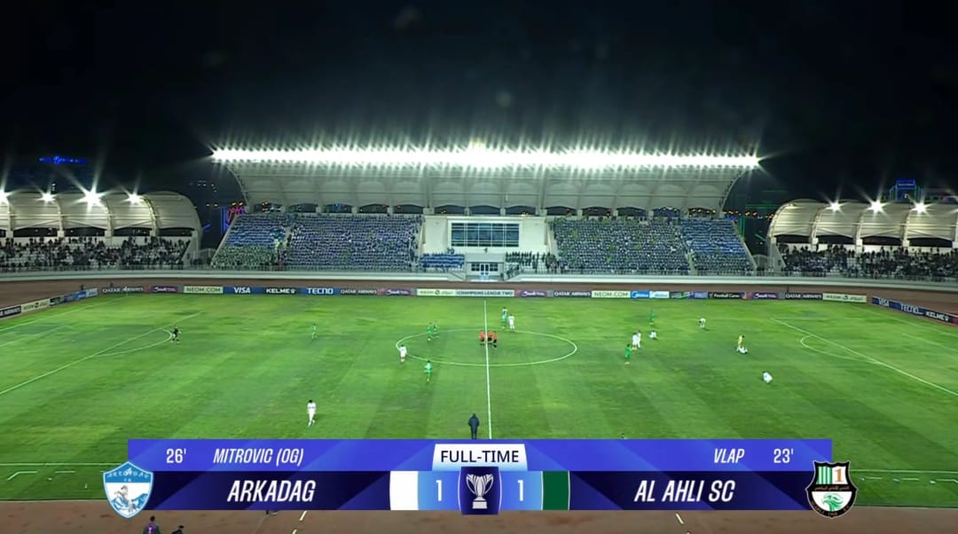 «Аркадаг» сыграл вничью с «Аль-Ахли» и сохранил шансы на плей-офф Лиги чемпионов АФК-2