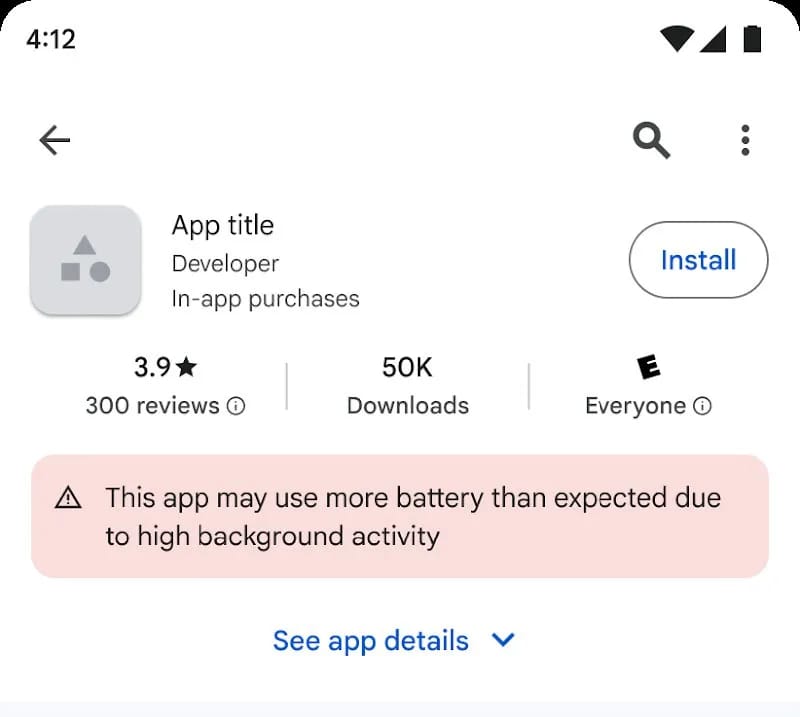 Google Play начнёт предупреждать пользователей о приложениях с повышенным расходом батареи