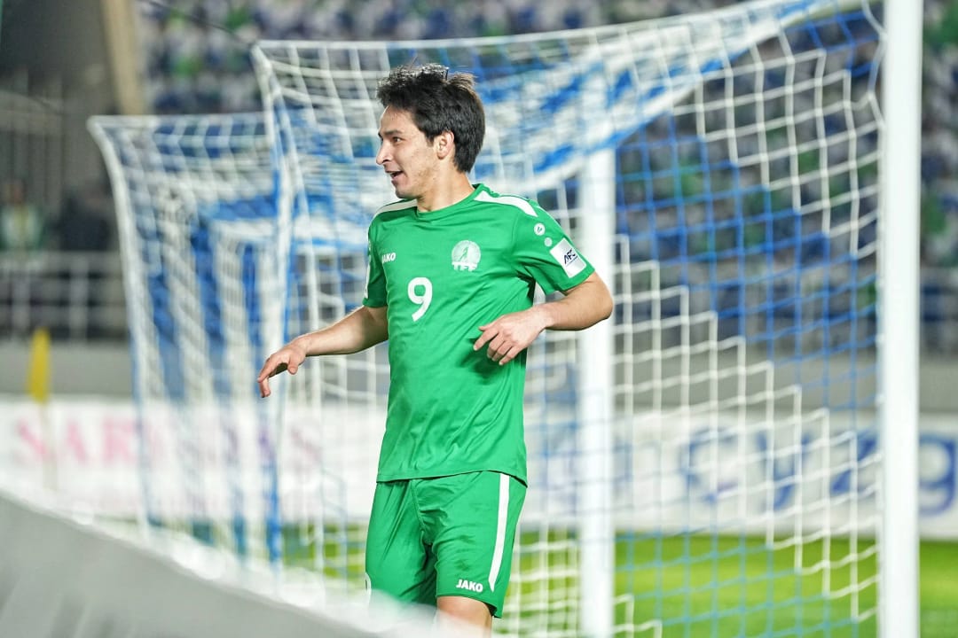 «Кыргызалтын» поздравил Диниева с дебютным голом за сборную Туркменистана