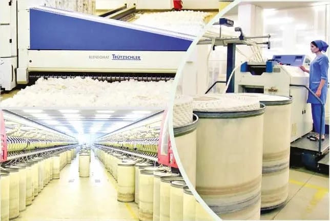 Туркменабатская хлопкопрядильная фабрика произвела 3 912 тонн пряжи