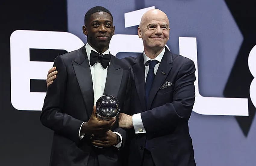 Усман Дембеле признан лучшим футболистом года по версии ФИФА