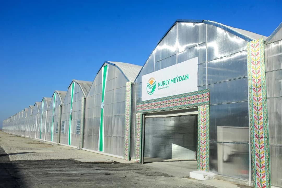 A new greenhouse complex has opened in western Turkmenistan