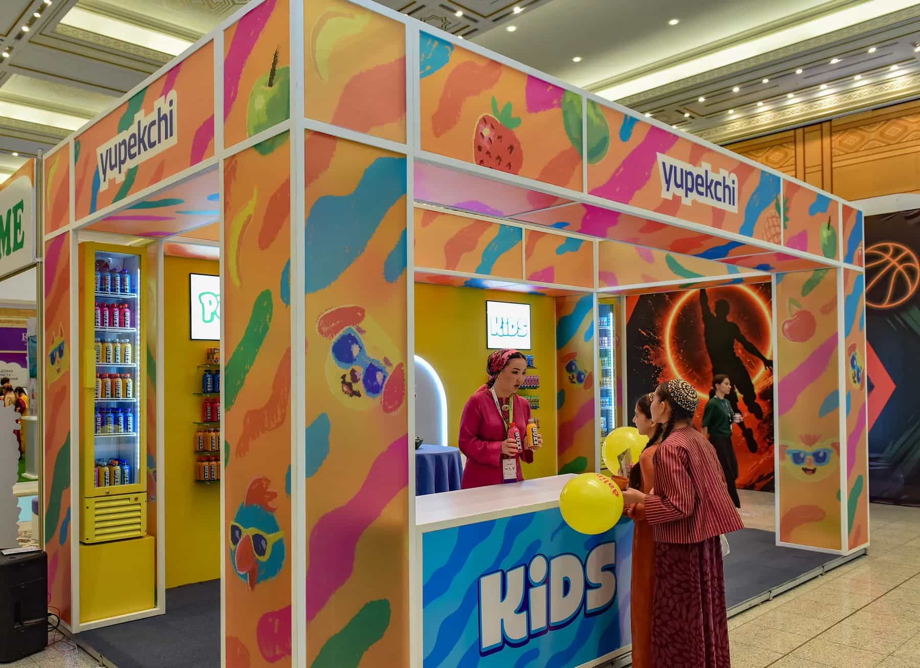New Buzz brand drinks were showcased at the Kids Expo 2026 exhibition in Ashgabat