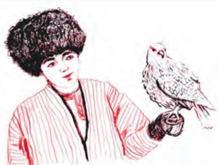 Рисунки юных туркменистанцев вошли в календарь Международной Ассоциации соколиной охоты