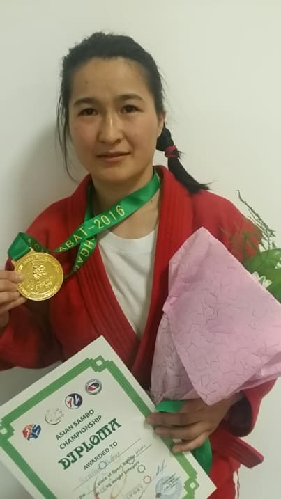 Тренер по дзюдо и национальной борьбе казах гореши Гульнур ЕРБОЛОВА, Казахстан