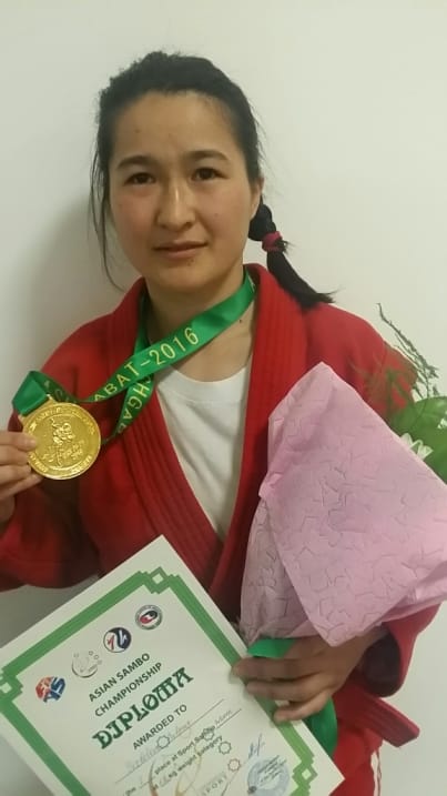 Тренер по дзюдо и национальной борьбе казах гореши Гульнур ЕРБОЛОВА, Казахстан