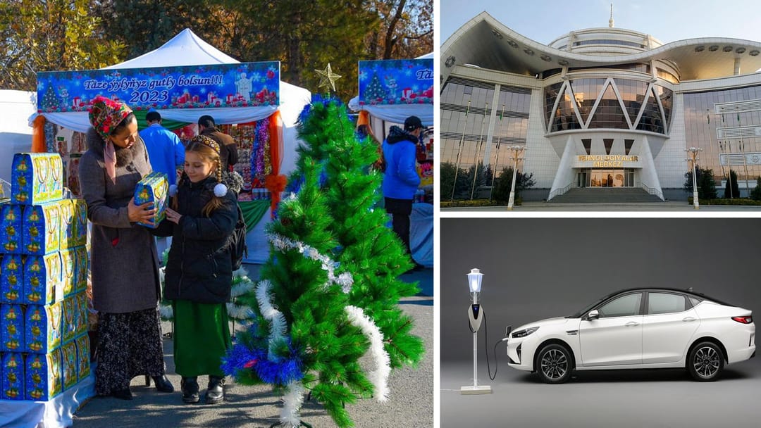 Electric cars and electric buses will appear in the city of Arkadag, Turkmen scientists have proposed a new method of combating soil salinization, New Year's fairs have opened in Ashgabat