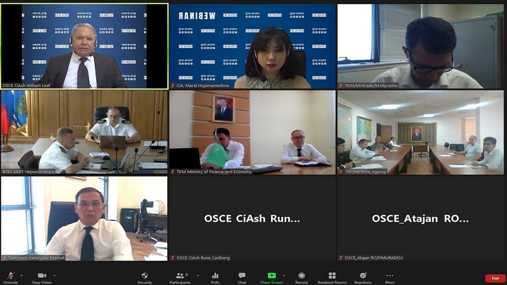 Управление портами и морская логистика стали темой онлайн-семинара в Ашхабаде