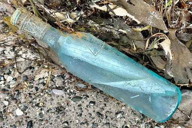 Kanadalı çiftin denize bıraktığı şişedeki mesajı 13 yıl sonra İrlanda körfezinde bulundu
