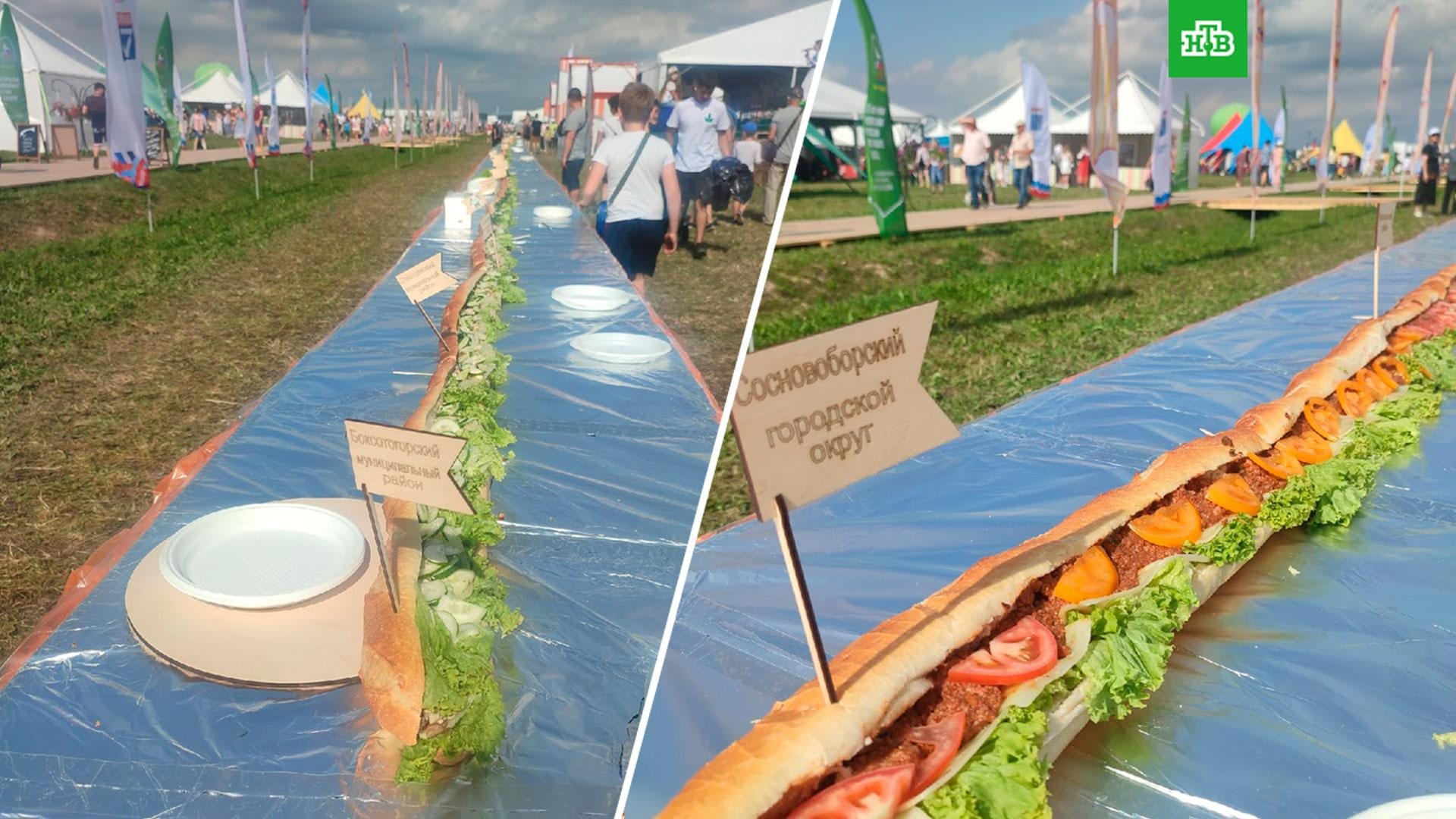 Sandwich with the length of more than 47 meters was prepared in Russia