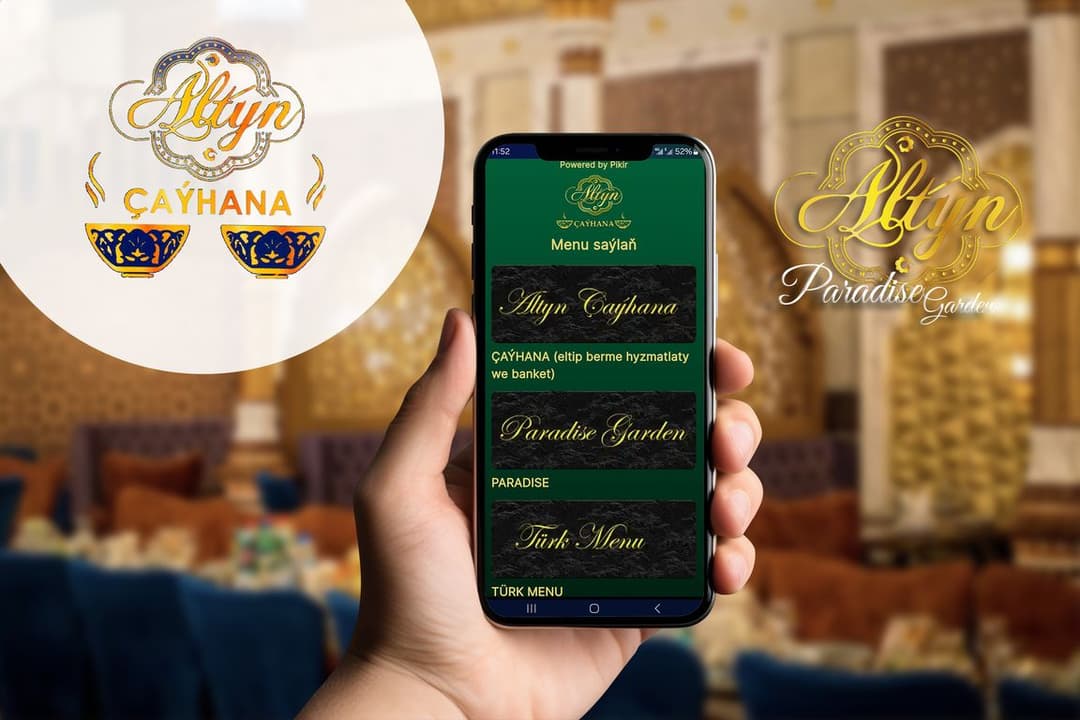 Save time with the Altyn Çaýhana app: get your favorite dishes delivered to your home