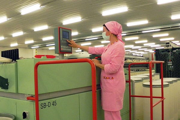 Значительная часть продукции хлопкопрядильной фабрики Туркменабата экспортирована