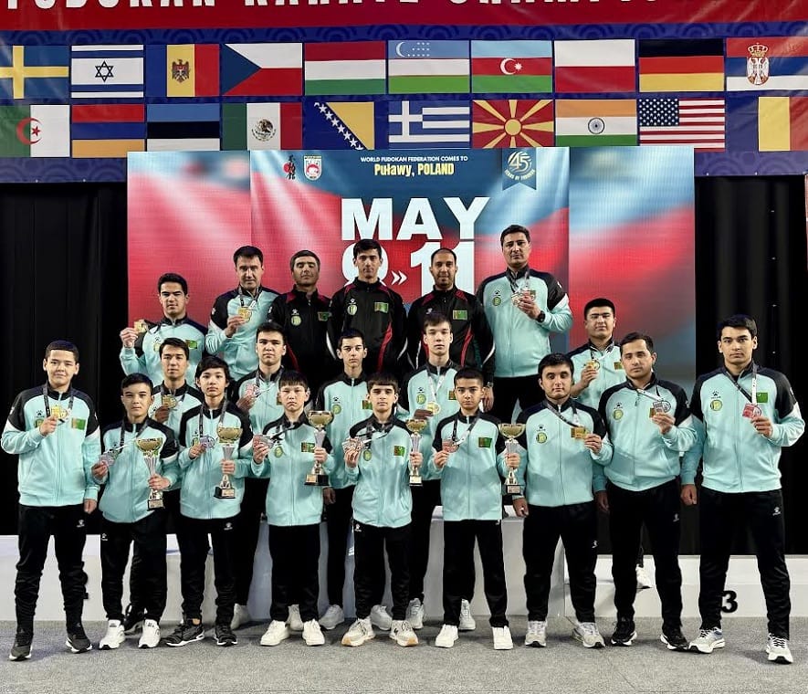 Туркменские спортсмены завоевали 21 медаль на чемпионате мира по фудокан-карате