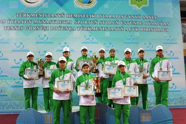 В Ашхабаде прошло открытое первенство Туркменистана по настольному теннису среди юниоров