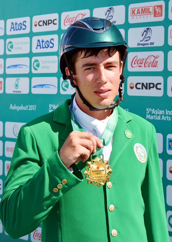Николай Бегларян завоевал первое для Туркменистана «золото» в конкуре на Играх «Ашхабад 2017»