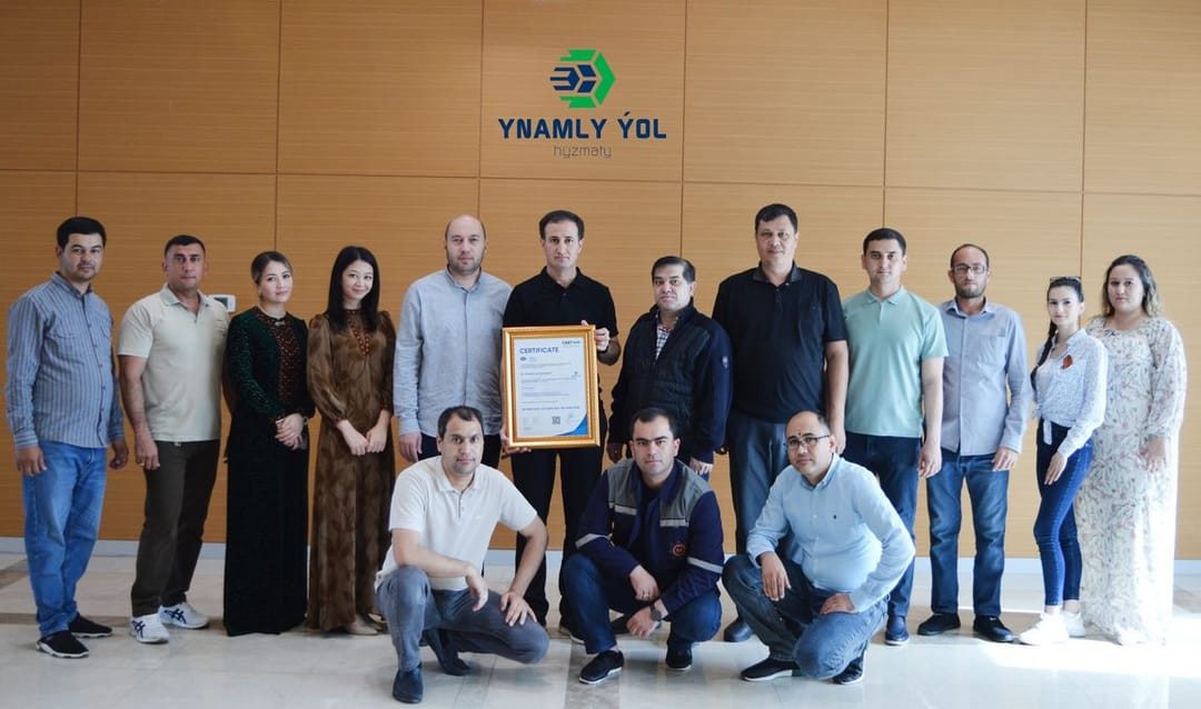 The Turkmen company “Ynamly yol hyzmaty” confirmed the quality of services with international certificates