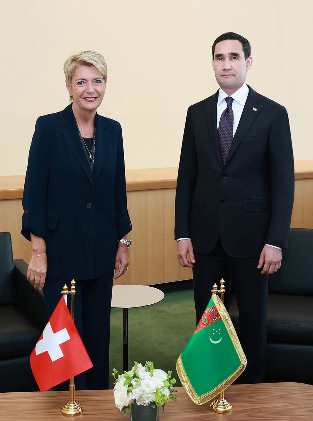 Президент Туркменистана встретился с главой Швейцарии на полях Генассамблеи ООН