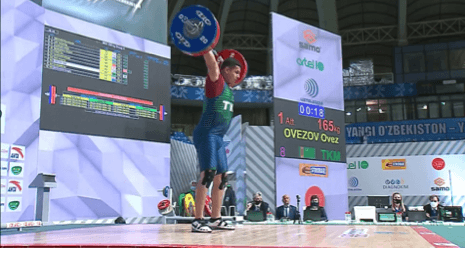 Овез Овезов стал седьмым на чемпионате Азии по тяжелой атлетике