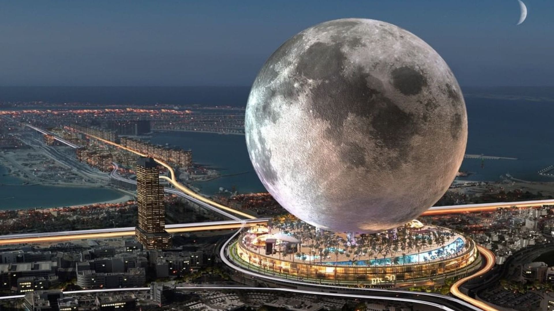 Huge Shopping and Entertainment Center in the shape of the Moon will be built in Dubai