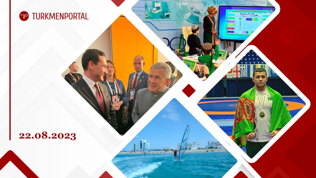 The leaders of Turkmenistan and Tatarstan held a meeting in Budapest, "Turkmenfilm" will shoot a plot for a documentary about Magtymguly Fragi in Astrakhan, wrestlers from Turkmenistan won three medals at an international tournament and other news