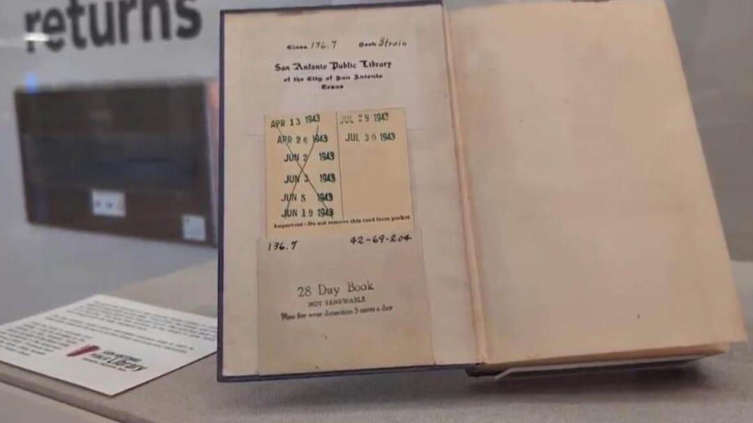 Amerikada kitaphana 82 ýyl mundan öň alnan kitaby gaýdyp berdiler