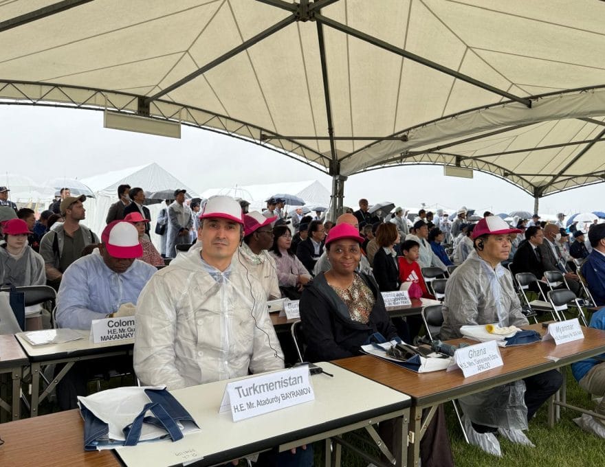 Посол Туркменистана в Японии посетил учения по защите от наводнений в бассейне реки Тона