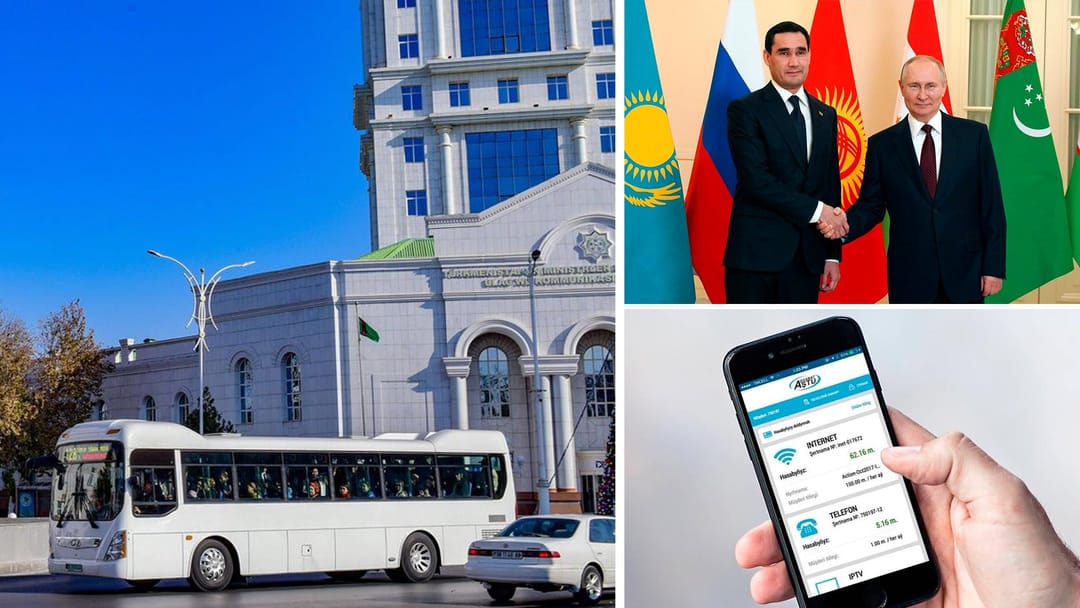 On New Year's Eve in Turkmenistan public transport will operate until 2:00, Putin and Berdimuhamedov met at the CIS summit, AGTS reminded subscribers of timely payment for communication services and other news
