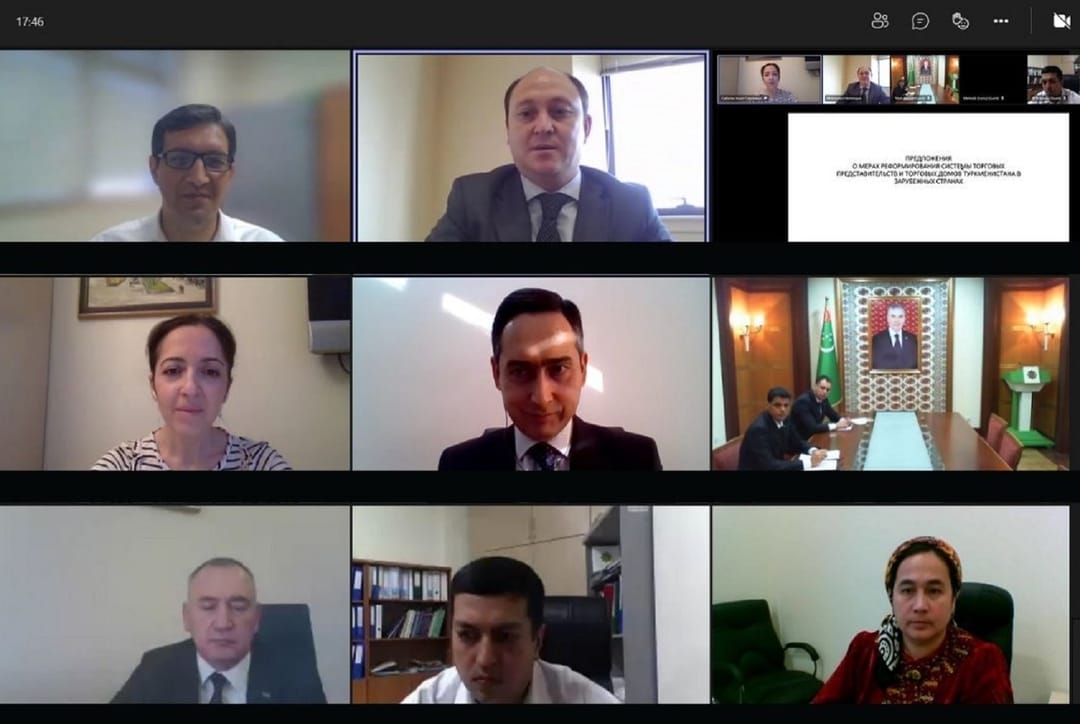 В Туркменистане прошел онлайн-семинар по усилению результативности торговых домов за рубежом