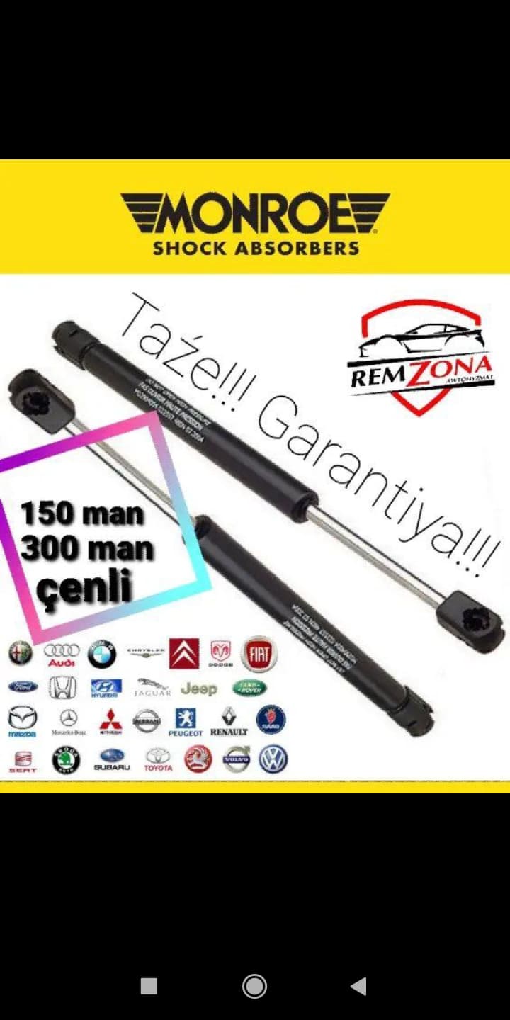 Новые амортизаторы Täze amortizator