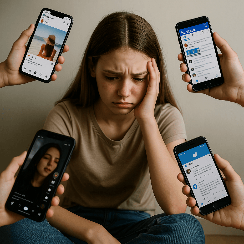 Sosial medianyň ýetginjekleriň psihikasyna täsiri: howplar we çözgütler