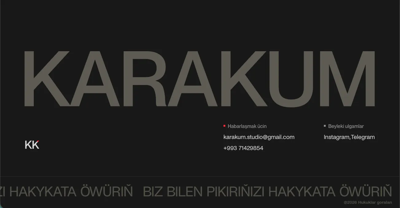 Döwrebap web sahypalaryny we ykjam programmalary doretmek - Karakum Studio poster
